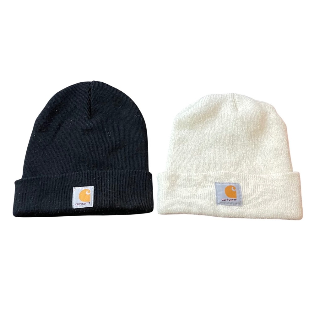 Carhartt Beanie Lot‎ Black White Adult Unisex Ski Winter Hat